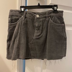 BDG urban outfitters grey corduroy mini skirt